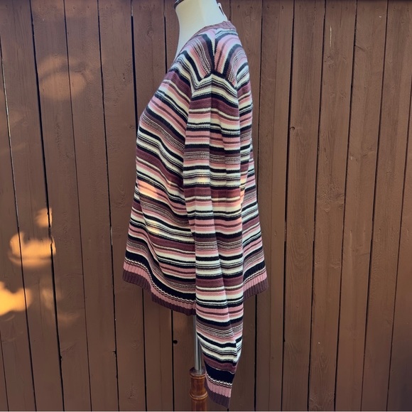 Les Serein | Stitch Fix Fabiolina V Neck Pink Stripe Cardigan NWT Size XL - Picture 8 of 15